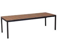 Tavolo da giardino allungabile alluminio legno chiaro 198/248 x 90 cm TOFANE