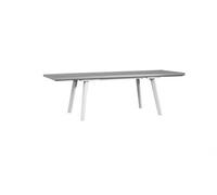 Tavolo da giardino allungabile harmony keter in polipropilene bianco/tortora con piano in resina per 6 persone 160/240x100cm