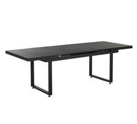 Tavolo da giardino allungabile metallo nero 180/240 x 90 cm Valcanetto