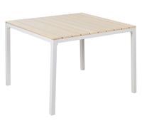 Beliani Tavolo da Giardino beige e Alluminio Bianco Resistente Moderno