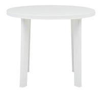 Tavolo da giardino bianco 89 cm in plastica per terrazze e giardino | Plastica durevole, resistente alle intemperie, non richiede manutenzione, leggera, riposizionabile, nessun montaggio