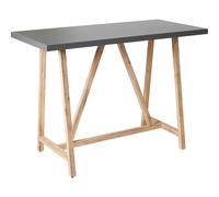 Tavolo da giardino cemento legno chiaro e grigio 140 x 70 cm TALAMONE