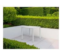 Tavolo da giardino Contract in acciaio bianco 70x70xH150 cm Bianco