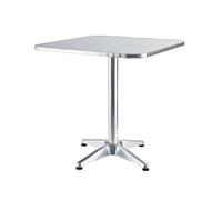 VERDELOOK Alumine tavolo da giardino quadrato in alluminio 60x60x70cm