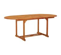 Tavolo da Giardino Estensibile 200x100 cm in Legno Massello di Eucalipto con Foro Ombrellone, Design Elegante per Pranzo all'Aperto, Ideale per Giardino e Patio, Durevole e Idrorepellente
