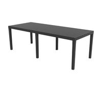 Tavolo Allungabile Esterno Giardino Antracite/Bianco Da 150 Cm a 220 Cm x90x72H