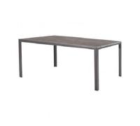 VERDELOOK Tenerife Tavolo rettangolare effetto legno, 156x78x74 cm, grigio