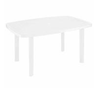 Tavolo da Giardino Faro 90x140cm Plastica Bianco Balcone Mobili Abitare