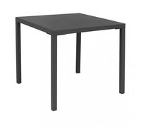 Tavolo da Giardino Impilabile in Acciaio cm 80x80 colore Antracite FE802566-GREY