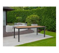 Tavolo da giardino in alluminio e polywood Niagara 190x90 cm Antracite-noce