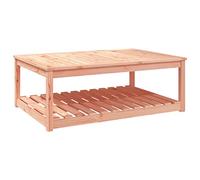 Tavolo da giardino in legno di Douglas massiccio 121 x 82,5 x 45 cm con | Legno resistente, scaffale aperto, facile da montare con istruzioni, ideale per patio, terrazzo o giardino