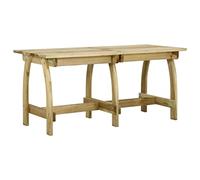 Tavolo da Giardino in Legno di Pino Impregnato 160x74x75 cm, Elegante Tavolo da Esterno Resistente per Terrazza Giardino Cortile, Robusto e Durevole con Design Moderno, Ideale per Pranzi all'Aperto