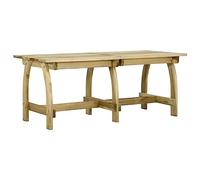 Tavolo da Giardino in Legno di Pino Impregnato 220x74x75 cm, Elegante e RobustoTavolo Esterno per Terrazza Giardino o Cortile, Ideale per Cene all'Aperto con Famiglia e Resistente alle Intemperie