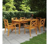 Tavolo da Giardino in Legno Massello di Acacia 200x100x75 cm, Tavolo da Esterno Robust e Stabile con Piano a Doghe, Ideale per Terrazza Giardino e Cortile, Design Moderno con Gambe Diagonali