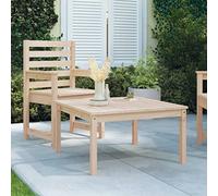 Tavolo da Giardino in Legno Massello di Pino 82.5x82.5x45 cm - Rustico Tavolo Esterno per Patio Terrazza Giardino Piano Stabile e Struttura Robusta - Ideale per Pranzi all'Aperto con Famiglia e Amici