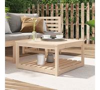 Tavolo da Giardino in Legno Massello di Pino 82. 5x82. 5x45 cm - Tavolo da Esterno Rustico con Piano Stabile e Ripiano Aperto Per Patio Terrazza Giardino - Ideale per Pranzi Famiglia e Amici