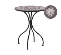 Tavolo da giardino in metallo nero stile vintage Cariati