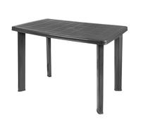 Tavolo da giardino in plastica 100 x 72 cm - Antracite - Tavolo da campeggio rettangolare dal design classico