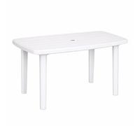 Tavolo da Giardino in Plastica Ovale Bianco Made in Italy 137x85x72 cm - FAR076