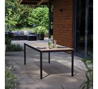 Tavolo da Giardino Keter 160 CM Effetto Legno con Struttura Grafite in metallo