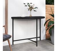 Tavolo da Giardino Nero 100x50x75 cm in Polyrattan Resistente, Tavolo da Esterno Moderno per Terrazza e Giardino, Facile da Pulire, Ideale per Pranzi Feste all'Aperto con Amici e Famiglia