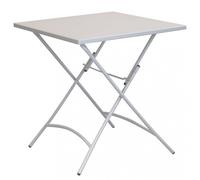 Tavolo da Giardino Petalo 70x70 in Acciaio cm 70x70x72 h Tortora VivaGarden