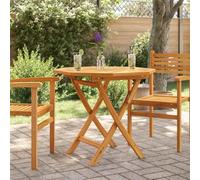 Tavolo da Giardino Pieghevole 85x85x76cm in Legno Massello di Teak Naturale, Tavolo da Esterno Resistente alle Intemperie, Ideale per Giardino Terrazzo Patio, Facile da Pulire e Montare
