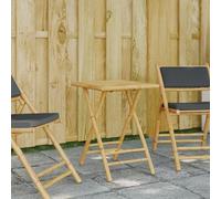 Tavolo da Giardino Pieghevole in Bambù 55x55x75 cm - Tavolo Esterno Portatile per Patio, Balcone, Giardino Design Ventilato, Durevole e Facile da Riporre - Ideale per Pranzi all'Aperto