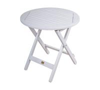 Tavolo Da Giardino Pieghevole Mesa, Rotondo, Bianco, 50 X 50 Cm - N