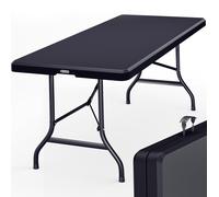 Tavolo da Giardino Portatile 183x76cm in Plastica 8 Persone Terrazza Balcone