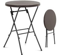 Tavolo da giardino rotondo pieghevole per catering, 79 x 110 cm, nero.