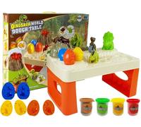 Tavolo da gioco di dinosauri con plastilina e lava luminosa