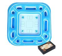 Tavolo da gioco galleggiante per piscina con carte da gioco impermeabili, accessori per piscina, vassoio per vasca idromassaggio, tavolo da gioco, vassoio gonfiabile per cibo e bevande