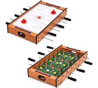 Tavolo da gioco multiplo 2 in 1, mini tavolo da calcio con scivolo hockey, biliardino, tavolo da gioco per famiglia, genitore-figlio, interattivo per bambini
