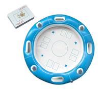 Tavolo da gioco per gonfiore: tavolo da festa galleggiante da 100 cm, build PVC premium, vassoio per le attività per il libero con bevande e funzione di carta | Giocattolo in piscina per adulti,
