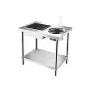 Tavolo Da Impanatura Versatile Stazione Di Preparazione Per Cibi Fritti Tavolo Da Lavoro E Preparazione Per Cucina Commerciale In Acciaio Inossidabile Stazione Di Impanatura