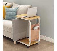 Tavolo Da Laptop A Forma Di C A Forma Di Ruote - Sopra La Scrivania Del Letto Con Tasca Laterale, Tavolo Laterale Del Divano Mobile Per Snack E Laptop, Perfetto Per L'uso Di Casa O In Ufficio(Color:C)