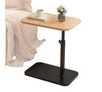Tavolo da lato c-tavolo per il divano, tavola laterale moderna | Tavolo da snack a di C, compito compatto per piccole stanze, supporto per laptop stabile con telaio in metallo e superficie di le