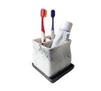 Tavolo da lavaggio for le necessità quotidiane della casa, articoli toeletta, scatola portaoggetti in resina, portaspazzolino, portadenti(L)