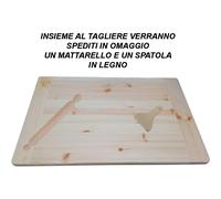 Tavolo da lavoro impasti pasta pane pizza dolci spianatoia in legno di pino