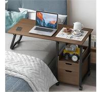 Tavolo da letto con ruote, 2 in 1 tavolino multifunzionale della camera da letto, mobile pieghevole del letto dell'ospedale, tavolo del computer portatile per la stazione di lavoro dell'ufficio domest