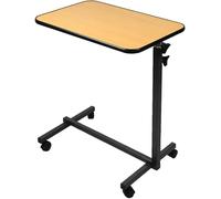 Tavolo da letto con ruote, altezza e angolazione regolabili, scrivania per computer portatile per comodino, ideale per scrivere, mangiare, leggere e hobby
