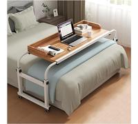 Tavolo da letto con ruote, tavolo per computer portatile, scrivania da lettura, carrello per computer portatile, scrivania per letto medico, scrittoio, con deflettore, lunghezza regolabile, altezza