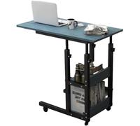 Tavolo da letto con struttura in acciaio, scrivania per computer sollevabile, tavolo per laptop con ruote, tavolino laterale regolabile, scrivania port(A-60x40cm