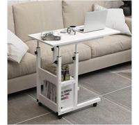 Tavolo da letto con struttura in acciaio, scrivania per computer sollevabile, tavolo per laptop con ruote, tavolino laterale regolabile, scrivania port(C-60x40cm