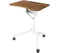 Tavolo da letto di lusso regolabile in altezza, comodino con ruote, scrivania mobile pneumatica, scrivania per laptop, carrello per computer con ruote (C-30.1