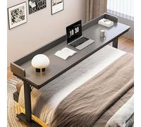 Tavolo da letto per laptop, regolabile in altezza con ruote, scrivania mobile per casa e uso, scrivania con deflettori, pratico tavolo da lavoro sopra il letto