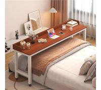 Tavolo da letto, Scrivania per computer con rotelle,Tavolo Servitore,Scrivania per Computer Portatile, Carrello in Legno Metallo per Soggiorno Camera da Letto Ufficio(B,180x40x80cm/70.8x15.7x31.5")