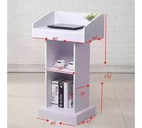 Tavolo da lettura e leggio regolabile per chiese, scuole e presentazioni, design versatile bianco, ideale per insegnanti e formazione, perfetto per reception, taglia unica