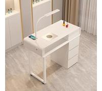 Tavolo Da Manicure Professionale Moderno Scrivania per Unghie, con Armadietto di Stoccaggio, 3 Cassetti per La Postazione di Lavoro per La Bellezza delle Unghie A Casa o Nel Salone.(80x40x60cm)